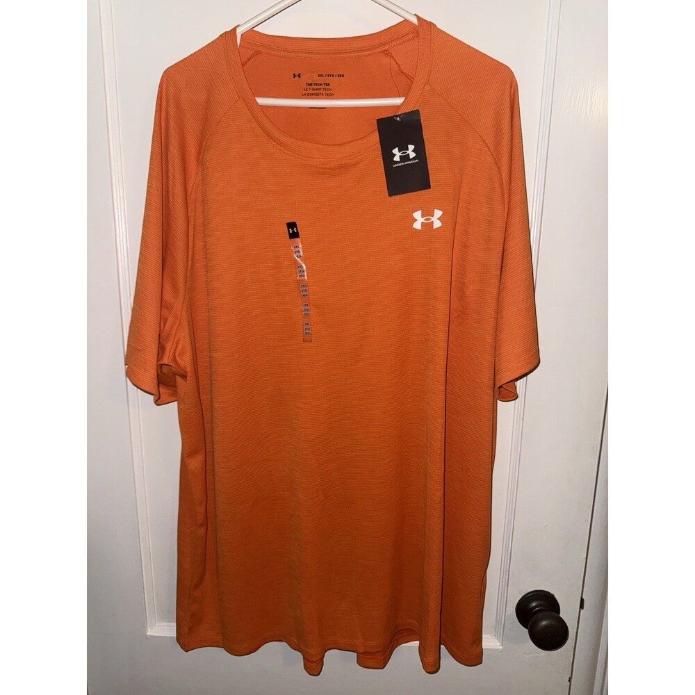 Under Armour Mens 3XL Orange Short Sleeve T Shirt The Tech Tee